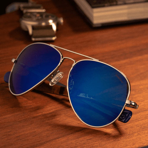 RandolphConcordeSunglassesHolidayCollectionGunmetalAtlanticbluelensestable