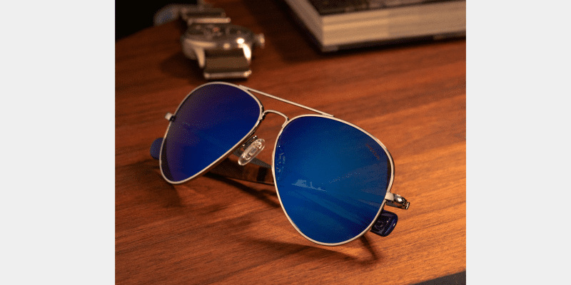 RandolphConcordeSunglassesHolidayCollectionGunmetalAtlanticbluelensestable