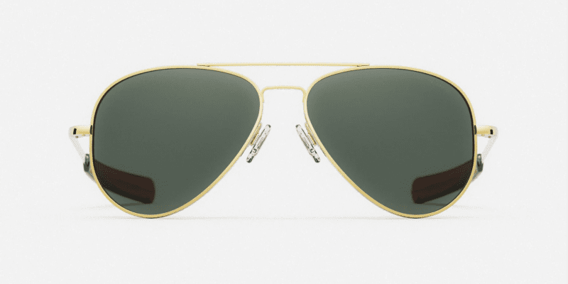 RandolphConcordeXLSunglasses23KGoldAGXGreenFront