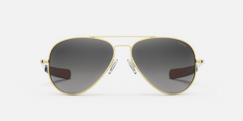 RandolphConcordeXLSunglasses23KGoldCoastalGrayFront