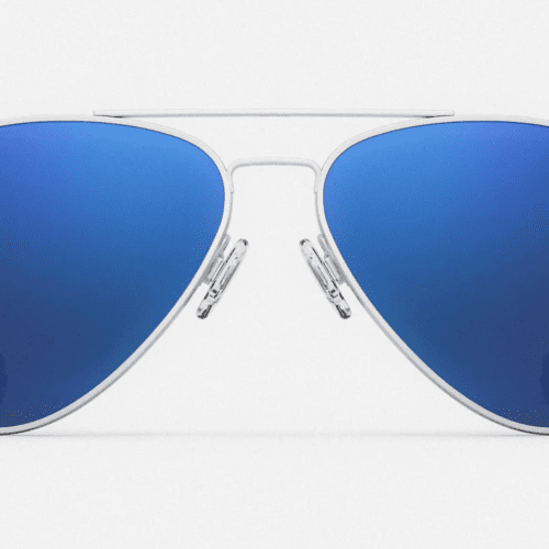 RandolphConcordeXLSunglassesMatteChromeAtlanticBlueFront