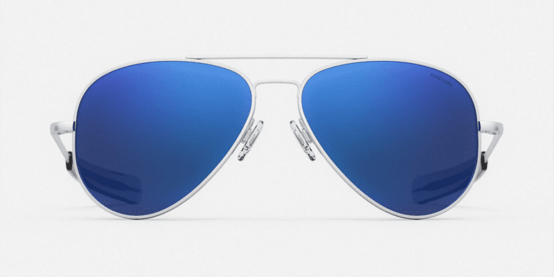 RandolphConcordeXLSunglassesMatteChromeAtlanticBlueFront