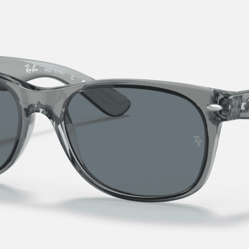 Ray BanRB2132NewWayfarerTransGreyDarkBlueCorner