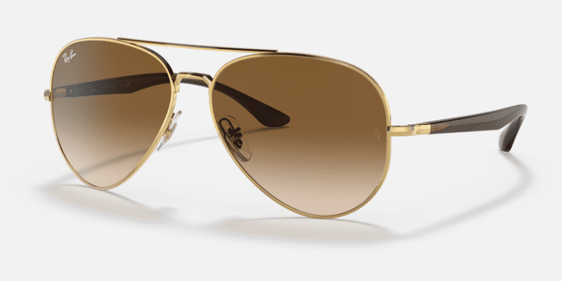 Ray BanRB3675GoldBrownGradCorner