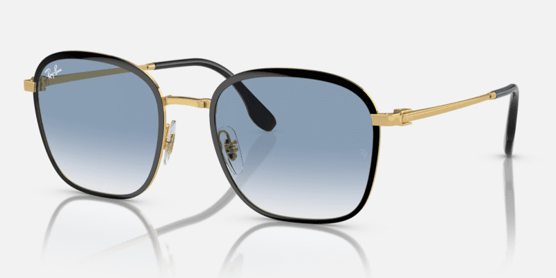 Ray BanRB3720BlackonGoldBlueGradCorner