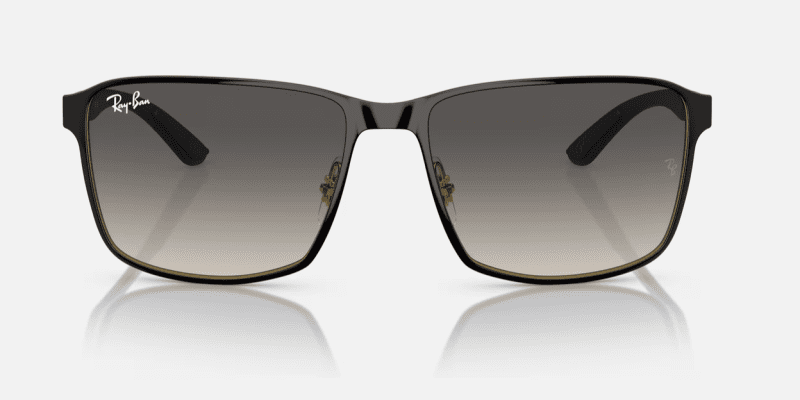 Ray BanRB3721BlackonGoldGreyGradFront