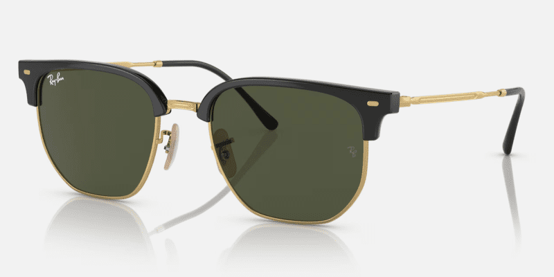 Ray BanRB4416NewClubmasterBlackonGoldG15GreenCorner