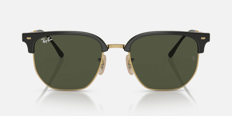 Ray BanRB4416NewClubmasterBlackonGoldG15GreenFront