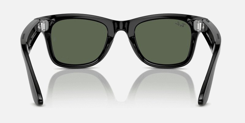 Ray BanxMetaWayfarerSmartSunglassesShinyBlackGreenClassicG 15Back