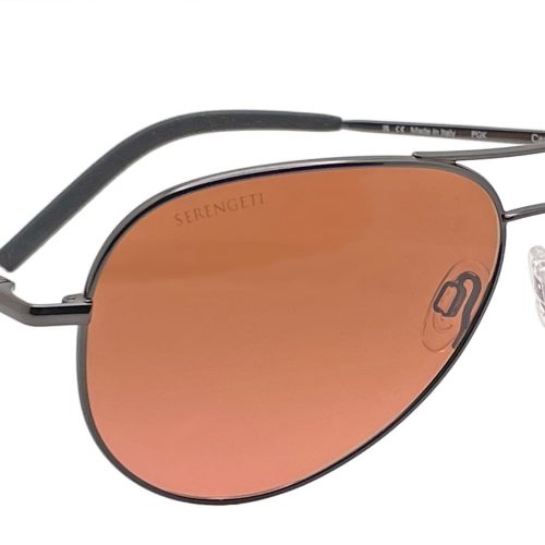 Serengeti Carrara Pilot Sunglasses Shiny Dark Gunmetal with Drivers Gradient glass LensesSS014004