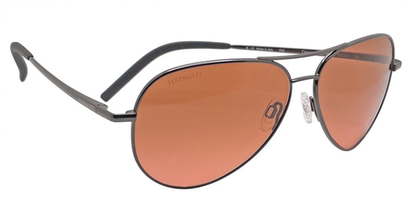 Serengeti Carrara Pilot Sunglasses Shiny Dark Gunmetal with Drivers Gradient glass LensesSS014004