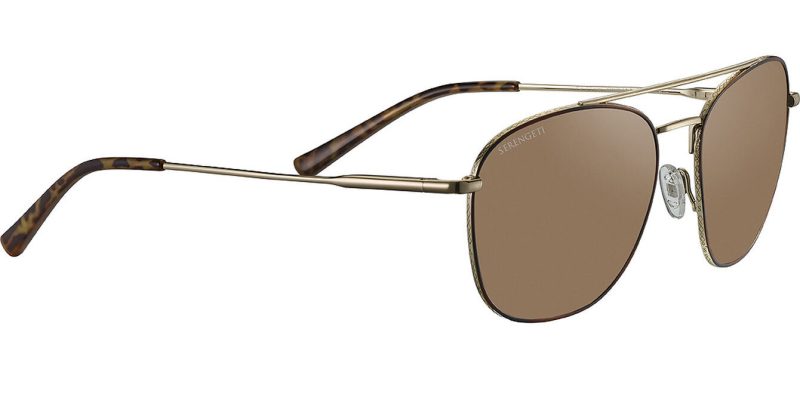 SerengetiCarrollLargeSunglassesShinyLightGoldTortoiseEnamel MineralNonPolarizeddriversCorner