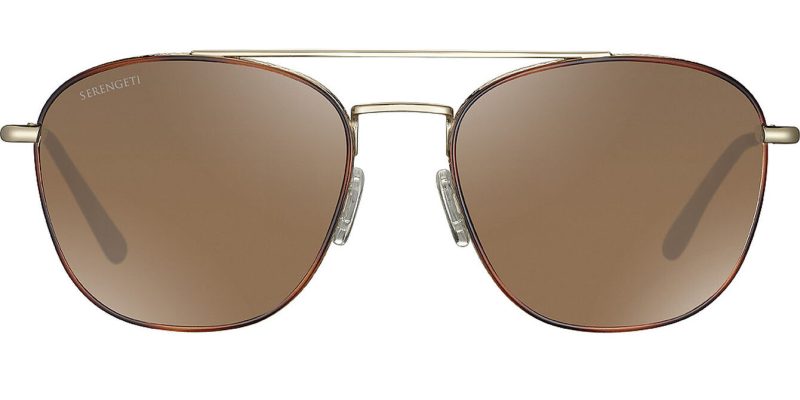 SerengetiCarrollLargeSunglassesShinyLightGoldTortoiseEnamel MineralNonPolarizeddriversfront