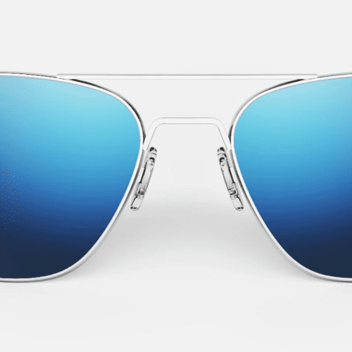 randolphAF373XLAviatorSunglassesMattechromewithatlanticBluelensesfront